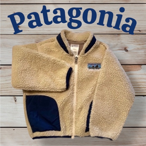 Patagonia Other - PATAGONIA VINTAGE Retro-X Jacket
Oatmeal Polar Fleece Full Zip Lined Baby 24M